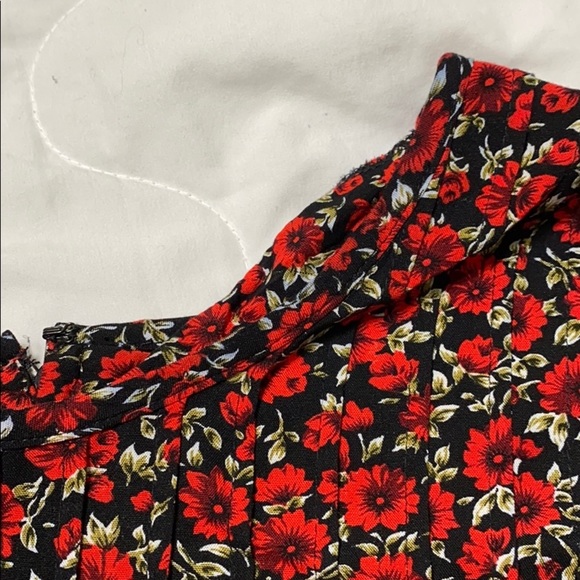 Floral Red Midi Dress - Picture 9 of 12